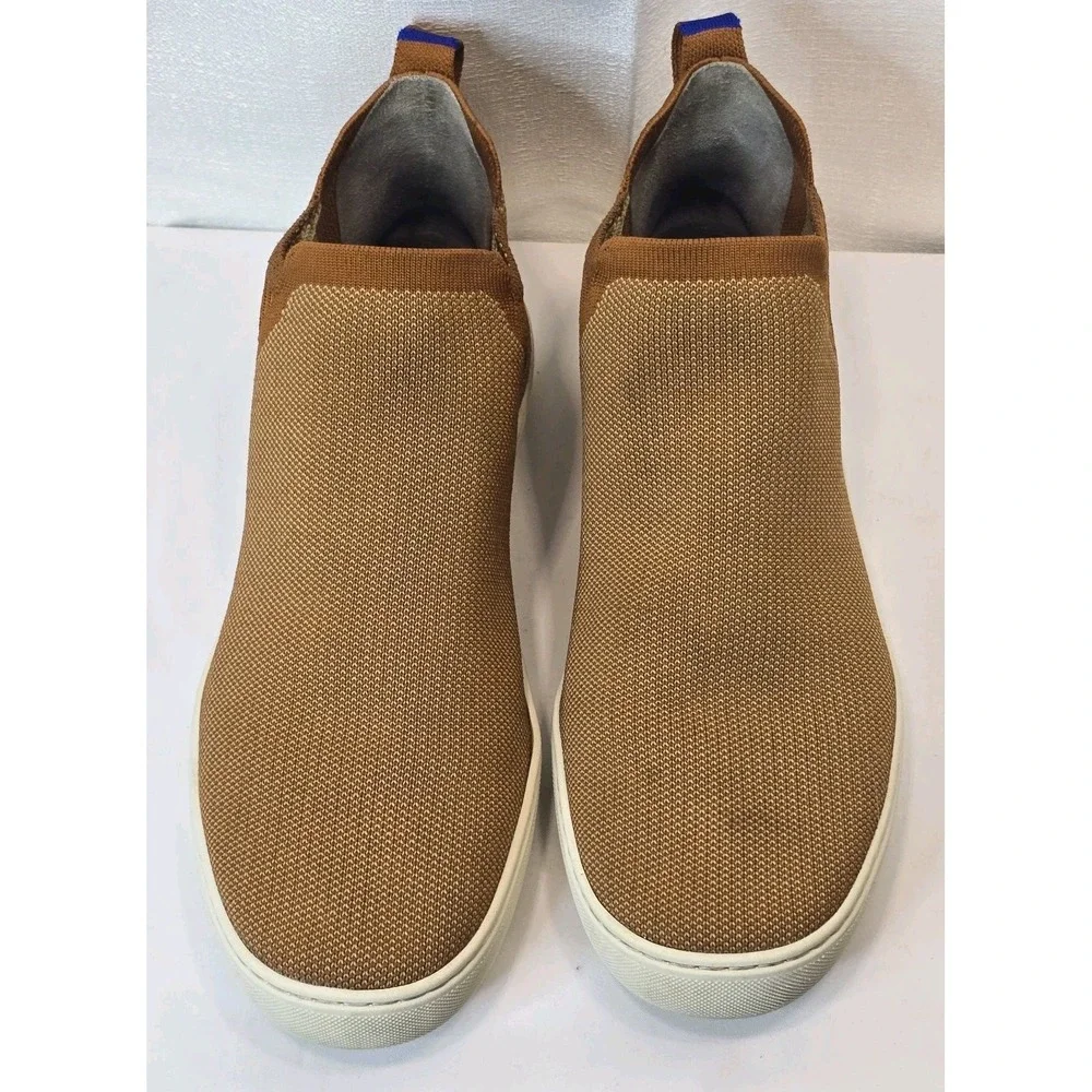 Rothys Chelsea Womens‎ Size 10.5 Boots Tan Shoes Knit Ankle Comfort Sneakers